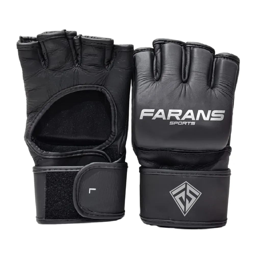 Farans Sports Shin Pads, Half Fingure  MMA Training Gloves  Fighterswith