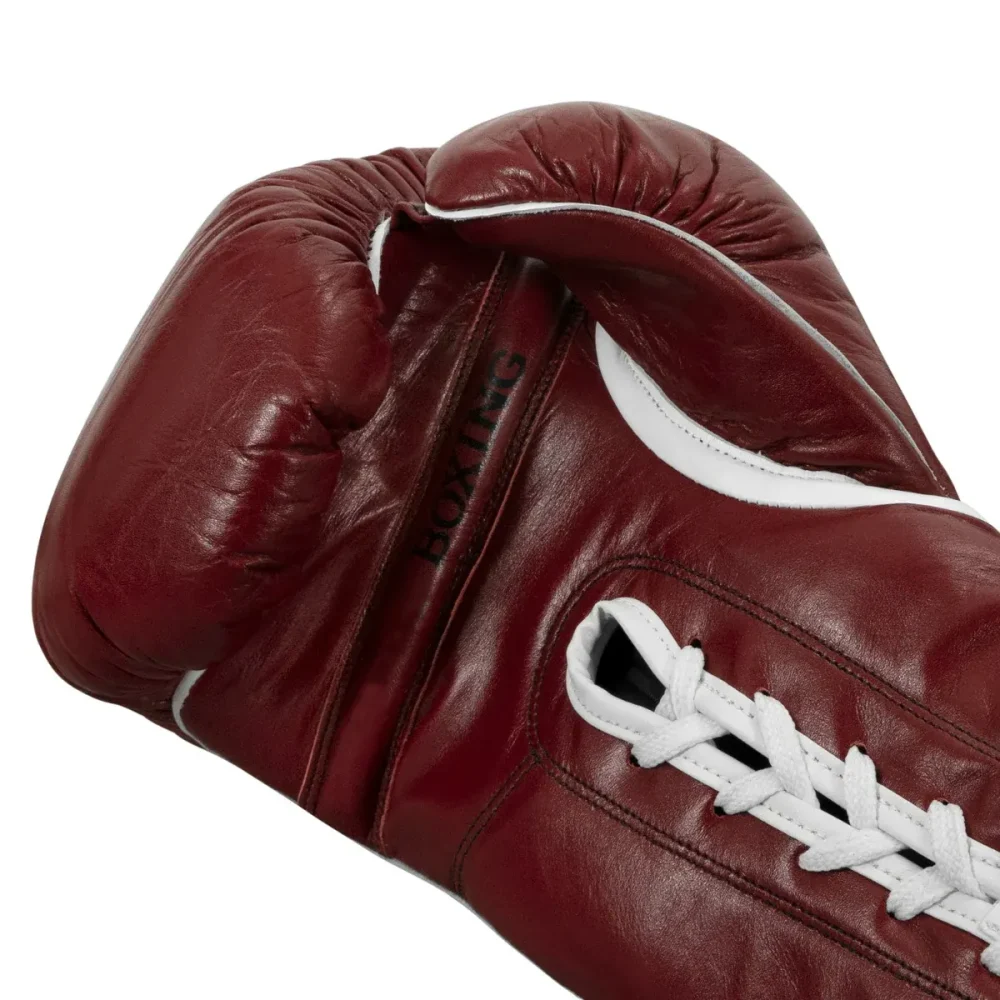 Boxing Old School Leather Lace-Up Sparring Gloves